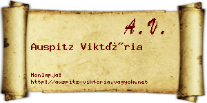 Auspitz Viktória névjegykártya